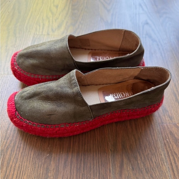 Conchisa green and red sole camouflage Espadrilles size 6 EU 36 - Picture 4 of 7